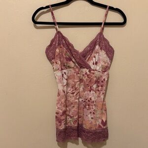 Studio Pink Floral Lace Cami Top